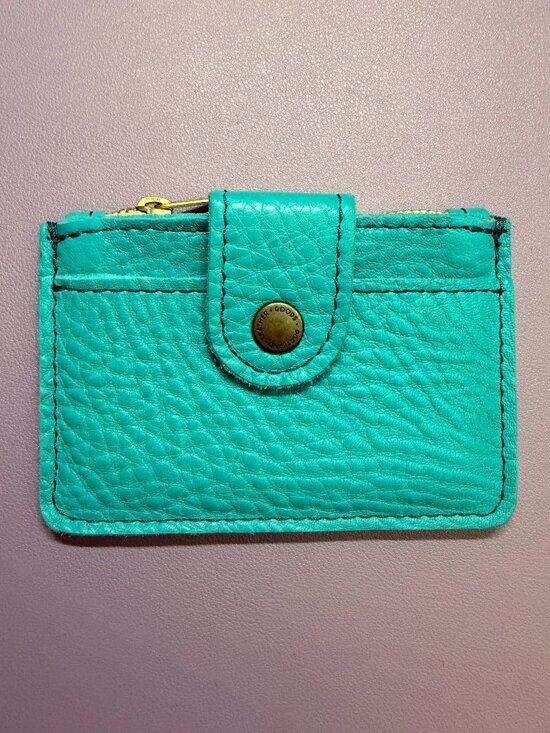 portland leather goods Handbags - NWOT Thin Turquoise Sabrina Wallet by Portland Leather Goods